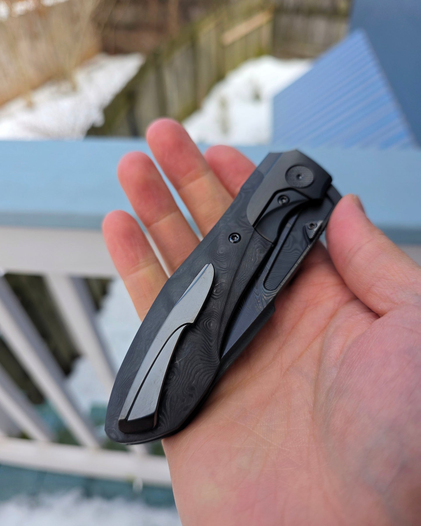 Voodoo - Black Dunes CF/ DLC Damasteel