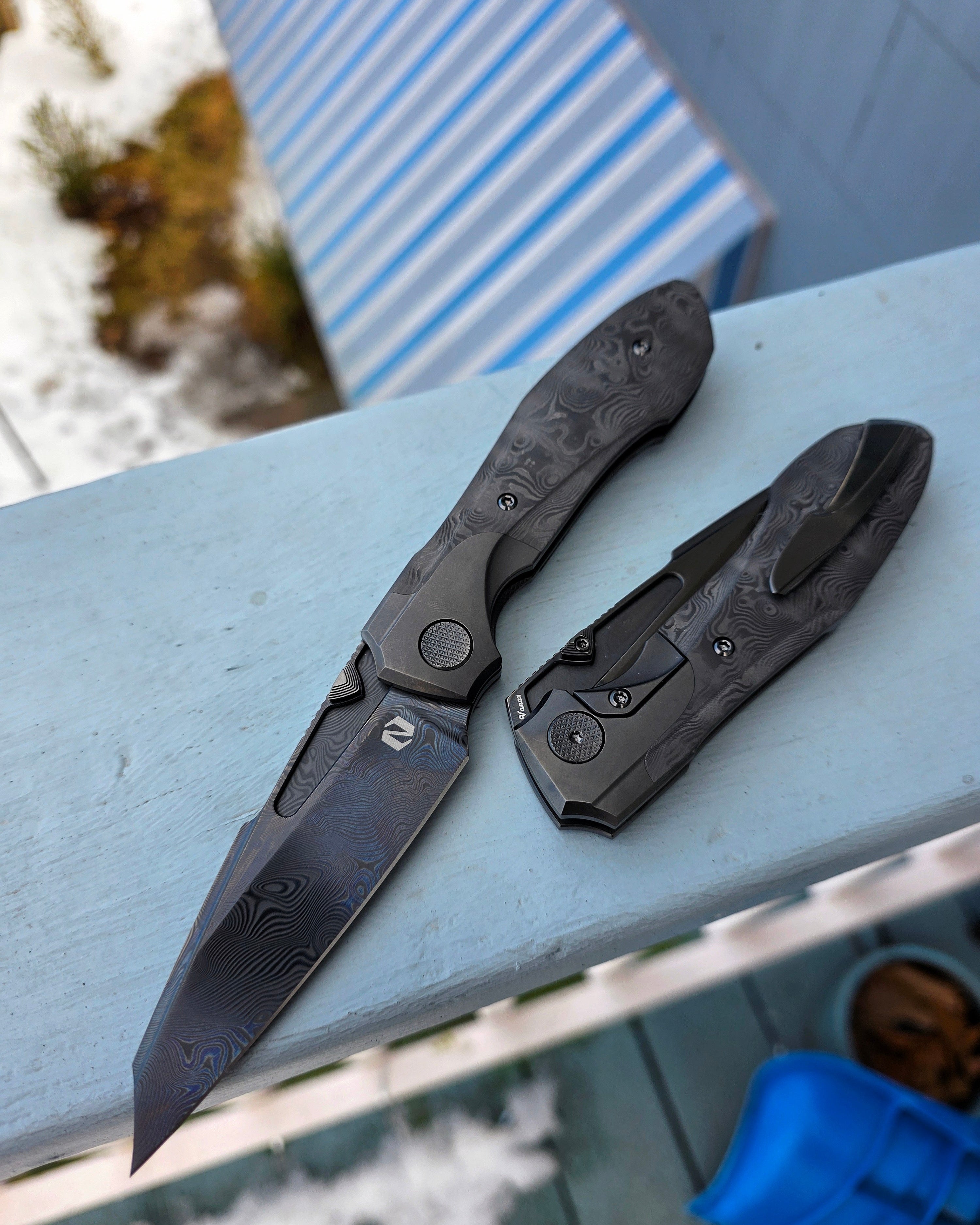 Voodoo - Black Dunes CF/ DLC Damasteel – Null K&T LLC