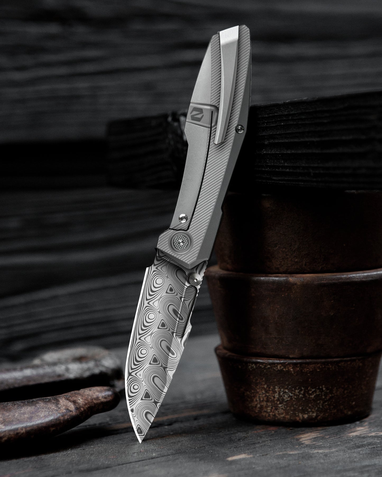 Raiden R2: Type S - Damasteel/ Blasted
