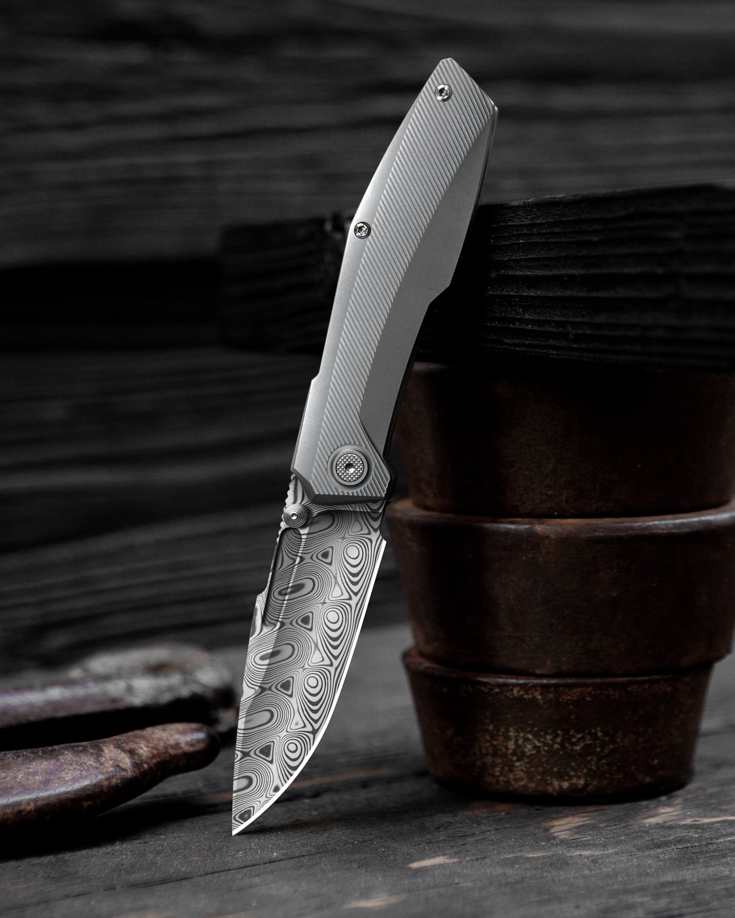 Raiden R2: Type S - Damasteel/ Blasted