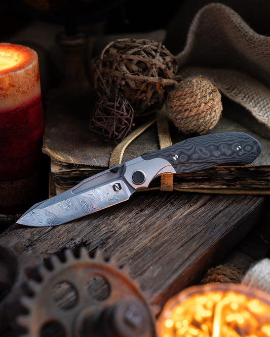 Vandal - Black Camo CF/ Damasteel (Pre-Order)
