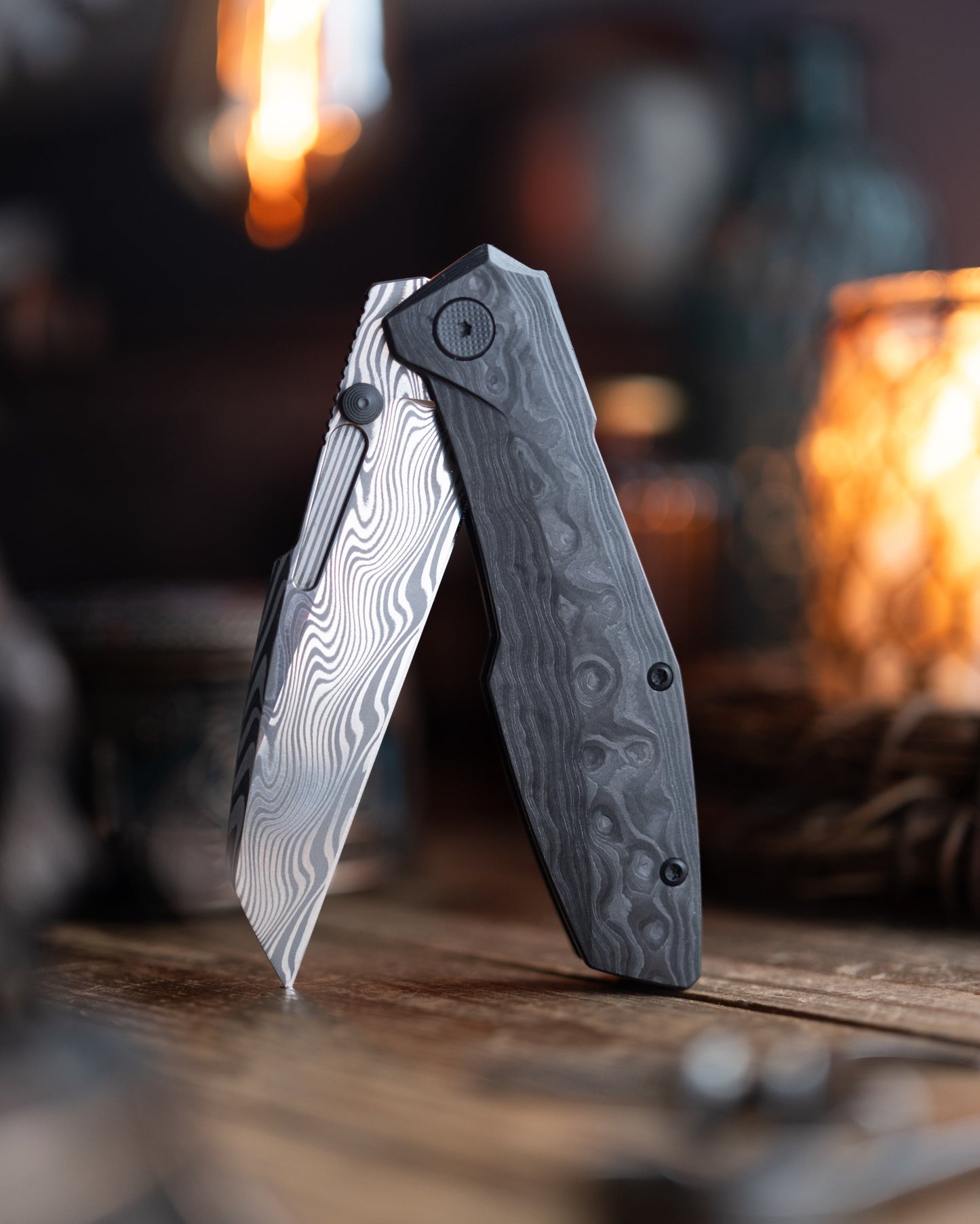 Raikou - Black Camo CF Damasteel