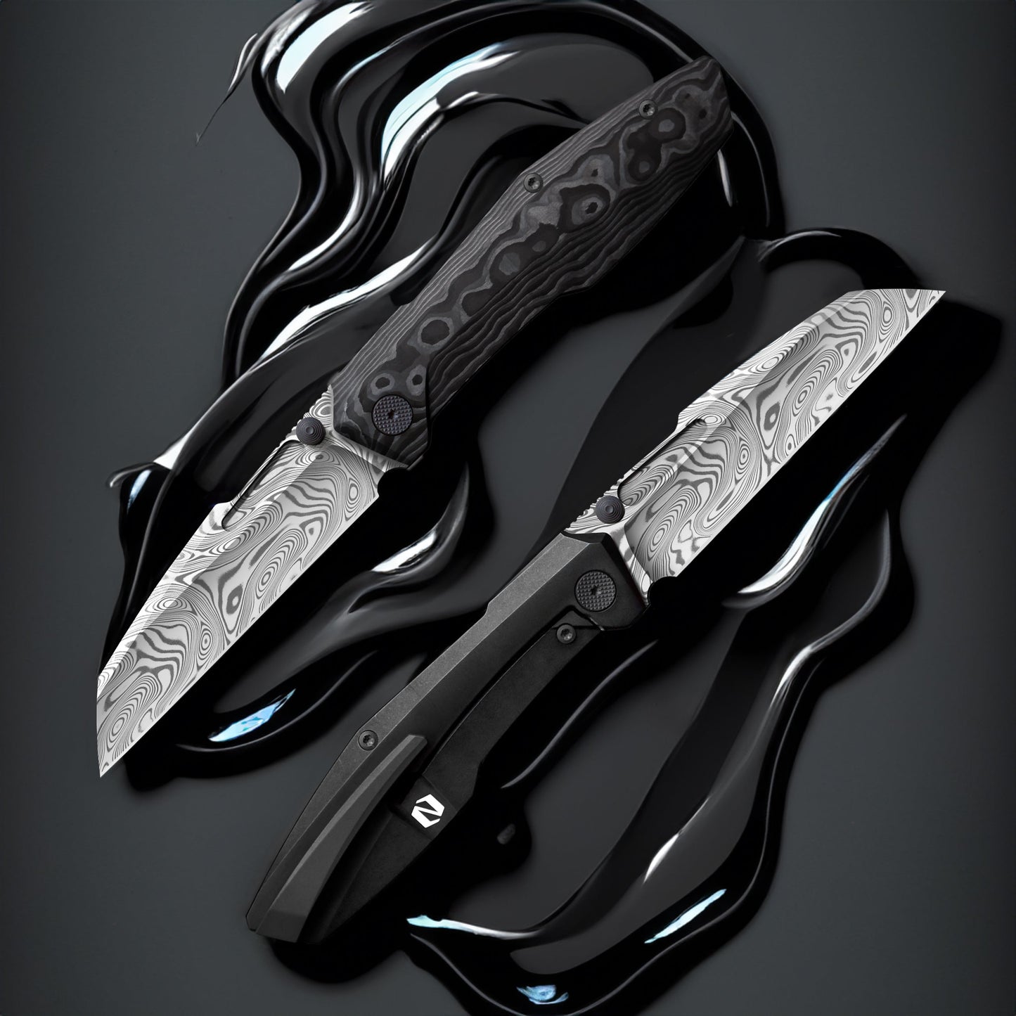 Raikou - Black Camo CF Damasteel