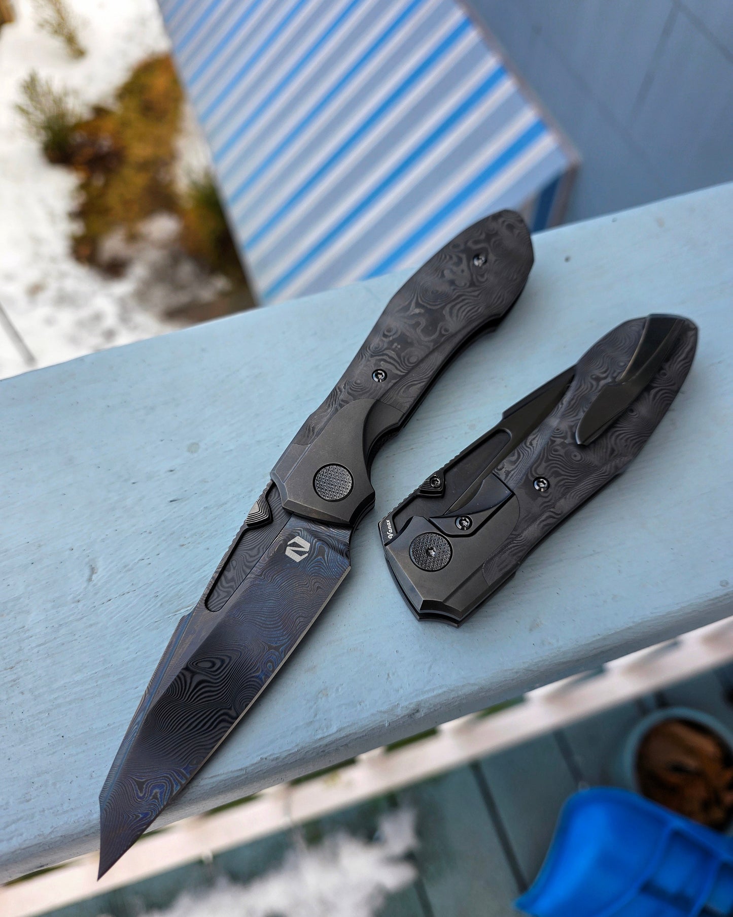 Voodoo - Black Dunes CF/ DLC Damasteel