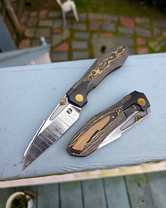 Voodoo Doll - Gold Camo CF / Damasteel