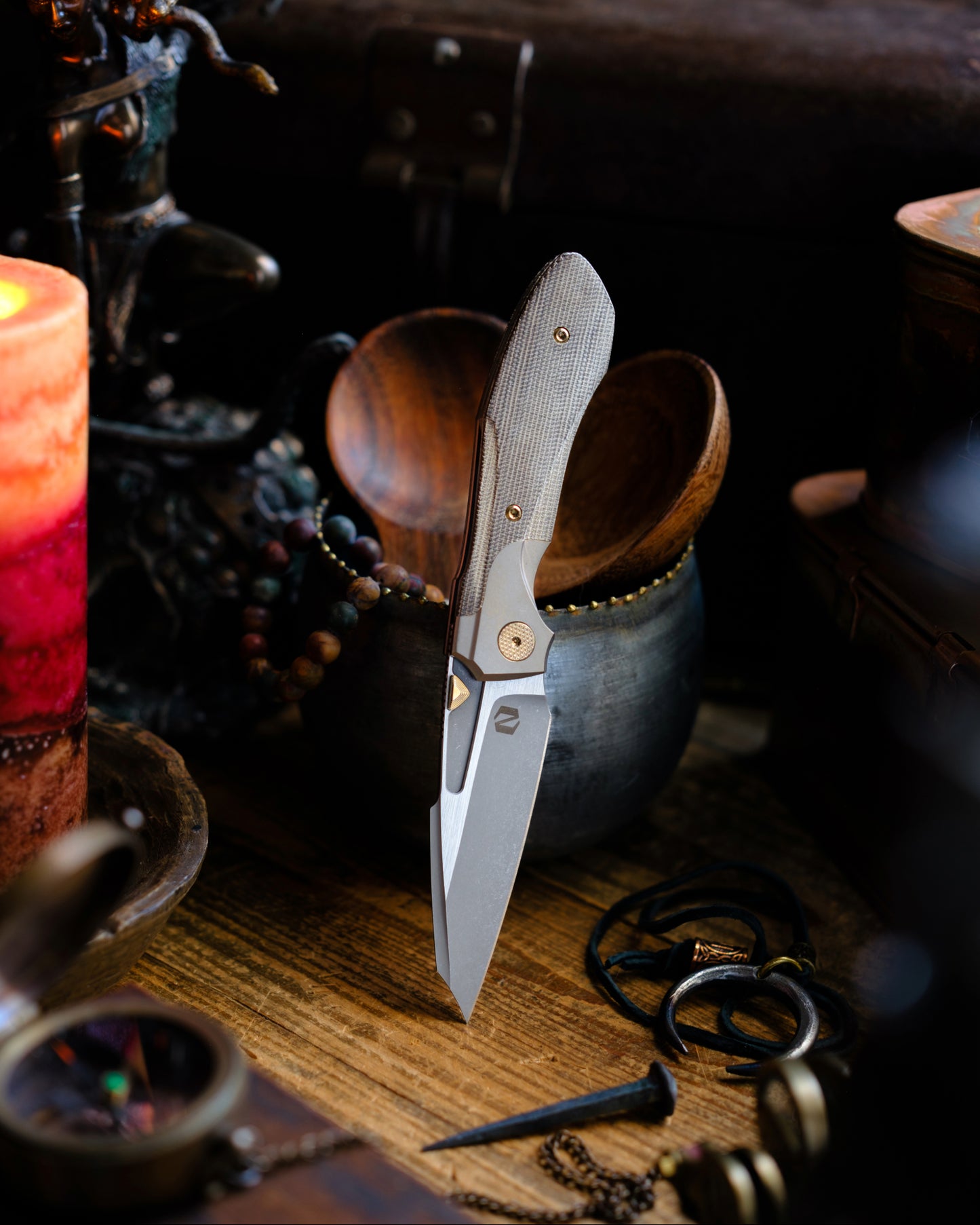 Voodoo Doll - Green Micarta (Pre-order)